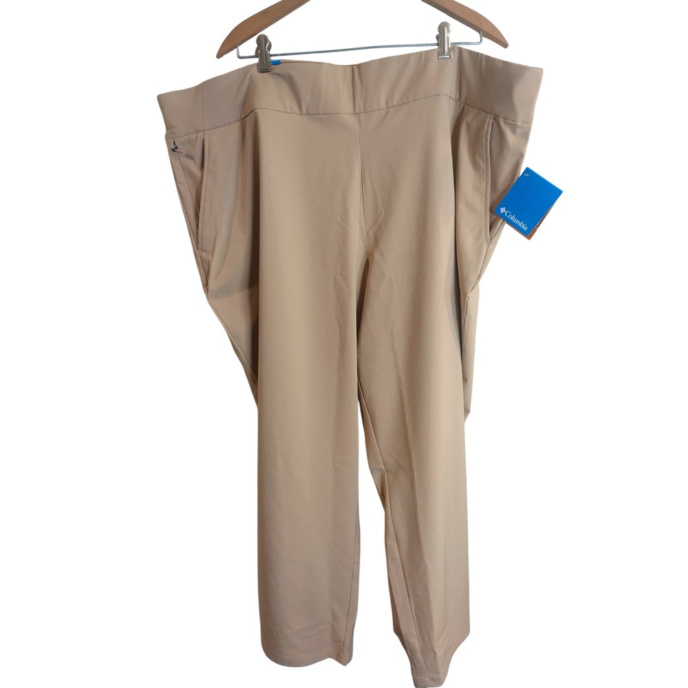 Columbia All Seasons Pull-On Pants Womens 3X Tan Khaki Straight Leg AW3683 NEW - Picture 9 of 9